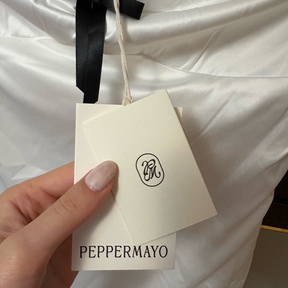 Peppermayo White Dress with Black Bow - Picture 10 of 10